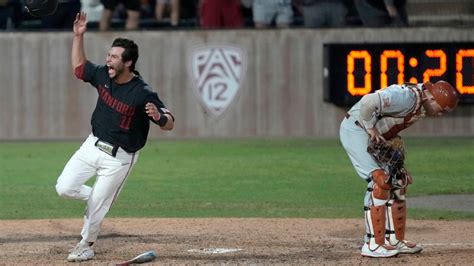 Fly ball lost in twilight gives Stanford berth in Men's College World Series, ends Texas' season